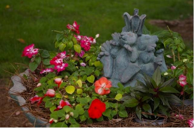 Dish of flowers