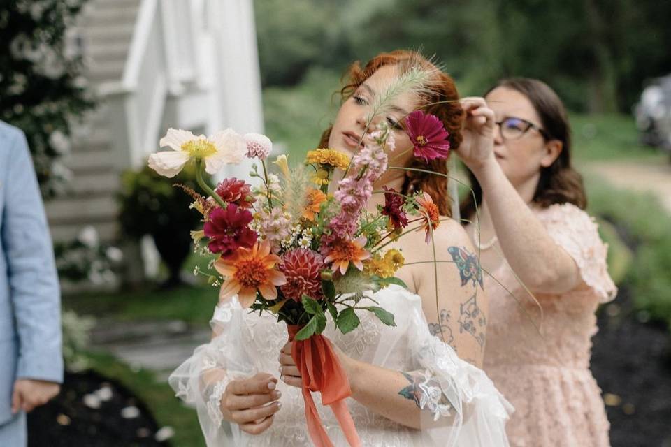 Floral and makeup moment