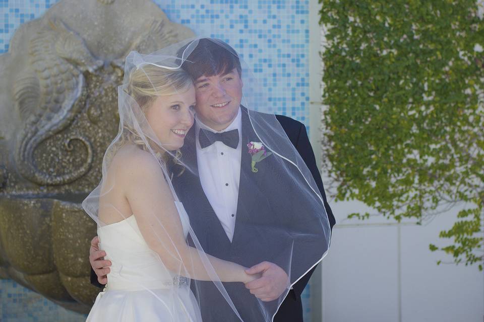 Bride and Groom Veiled!