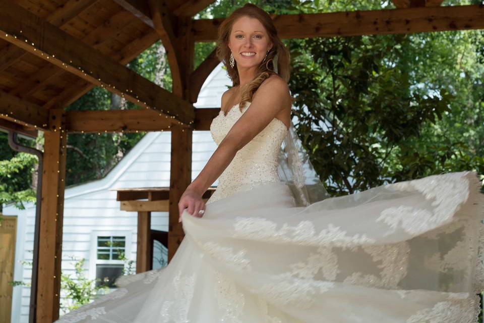 Happy Bride Twirling