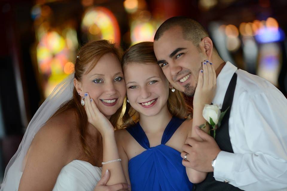 And two families become one...the look made for each other!  And they sailed away into the sunset happily after after.  Her prince charming came from Texas, so she chose Blue Bonnets. :)