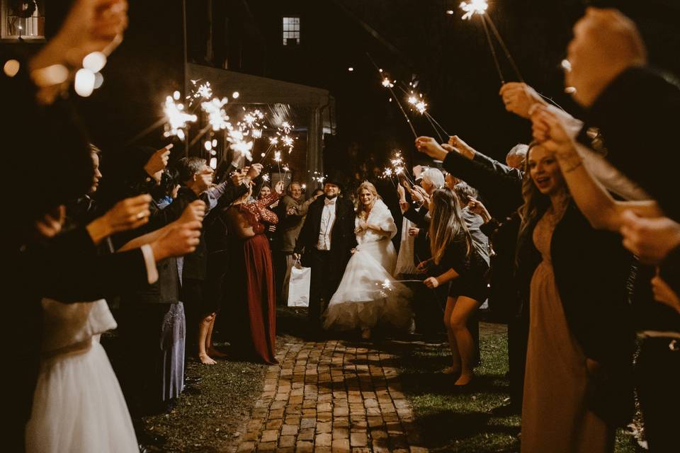 Sparkler exit - SarahPricePhotography