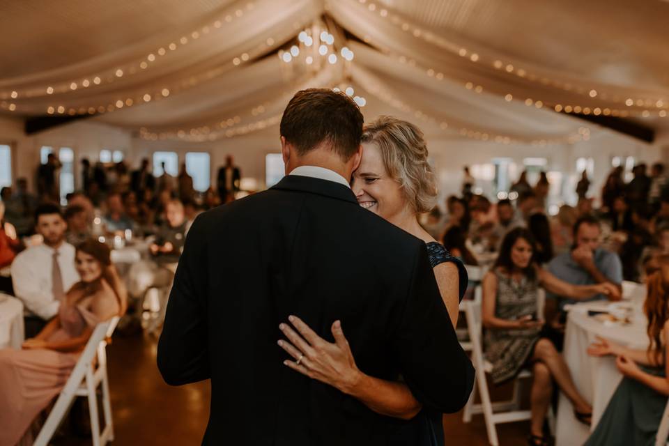 Dancing in the reception hall