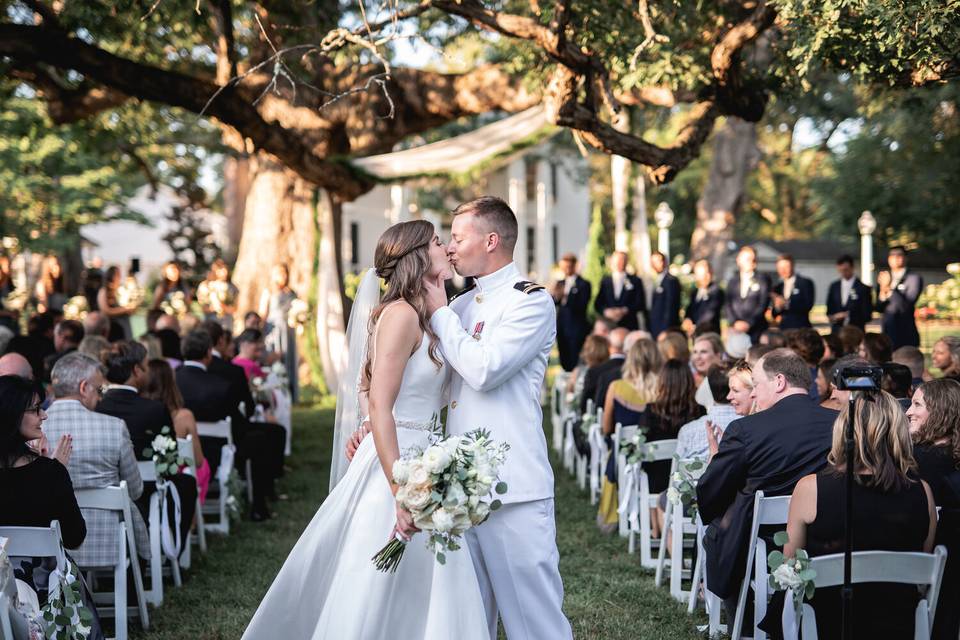 Ceremony under the oaks