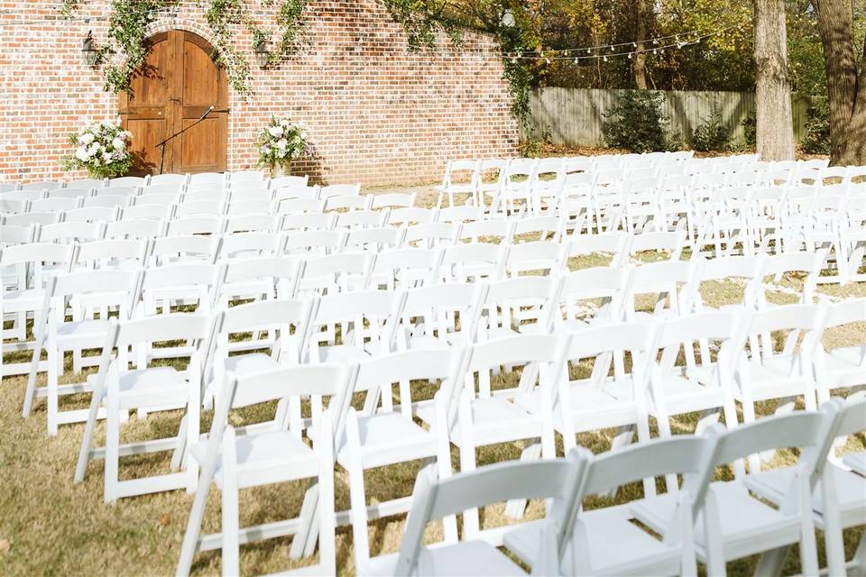 Courtyard wedding