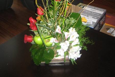 Coffee table high style tropical design including fruit