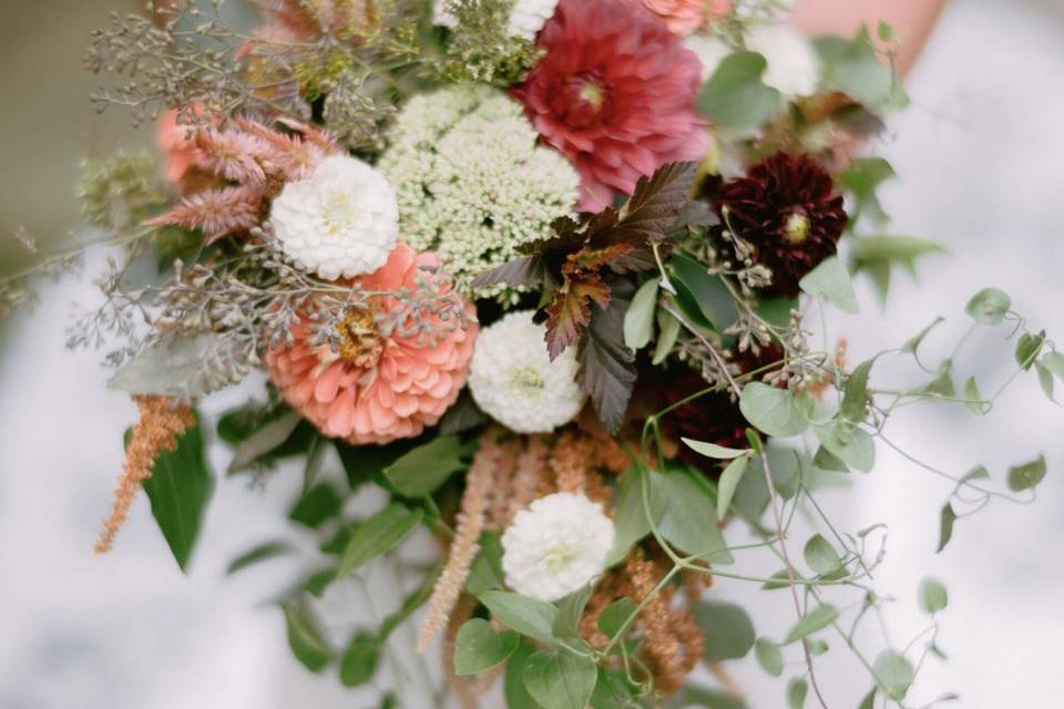 Carson's bridal bouquet