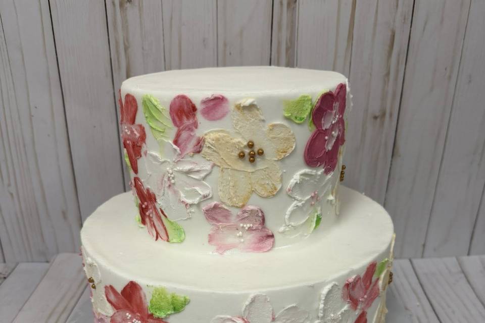 Buttercream floral cake