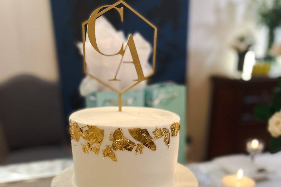 Gold leaf cake