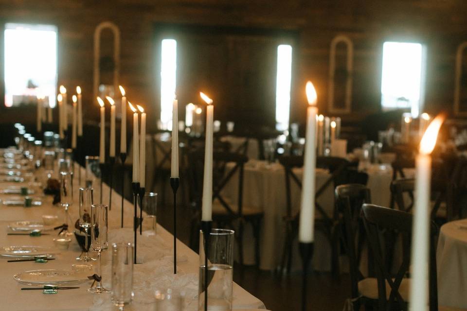 Long bridal table