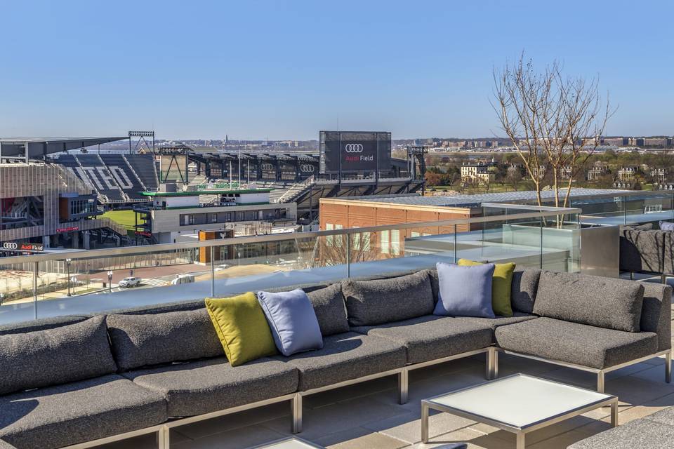 Rooftop view of Audi field