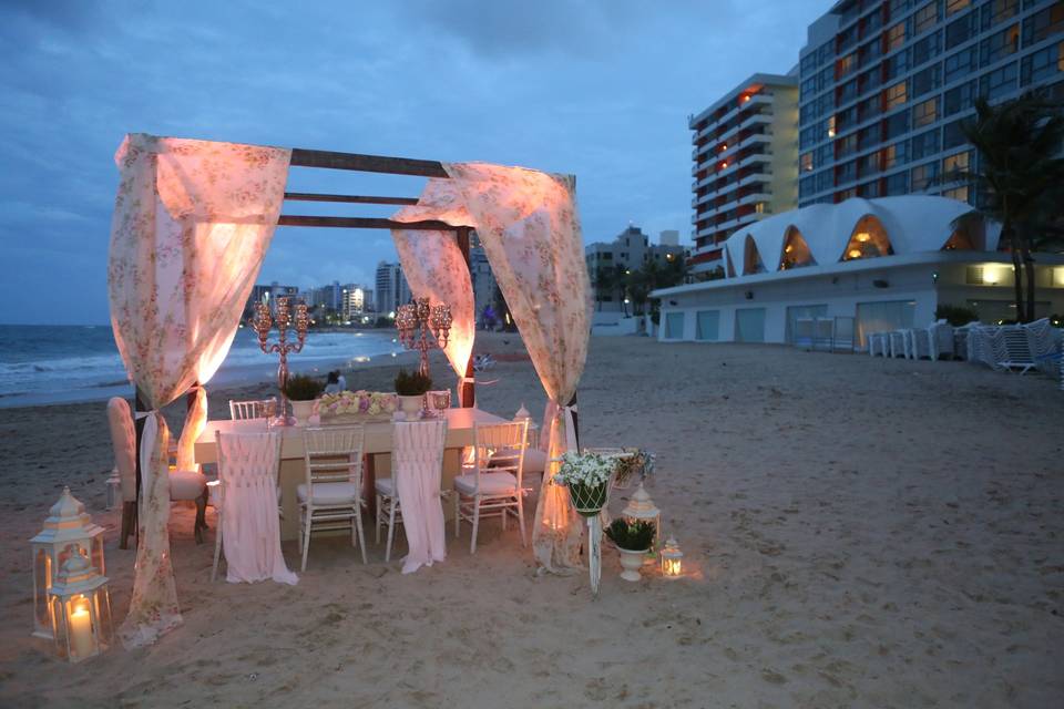 Intimate beach wedding