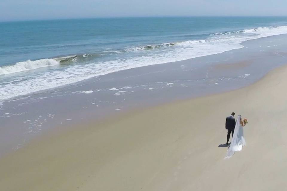 Drone on the beach