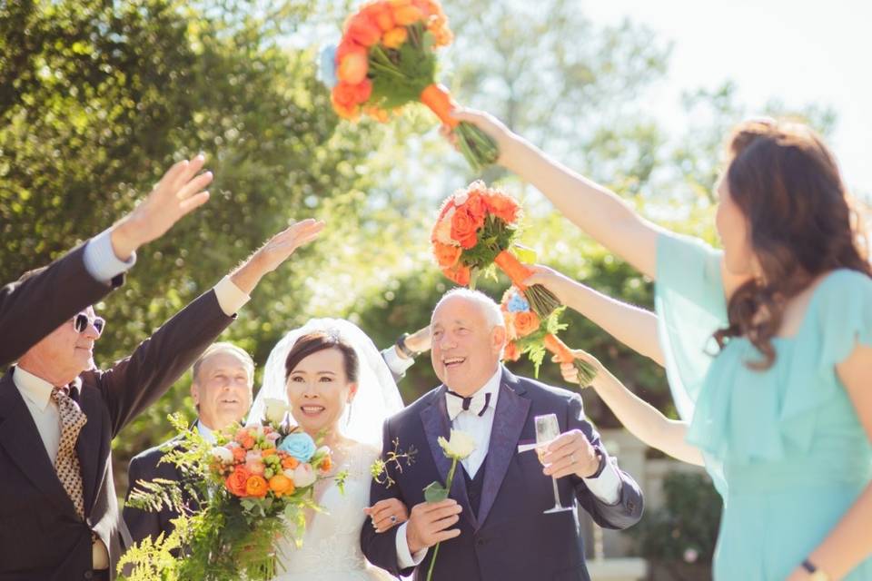 Coral and Turquoise Wedding