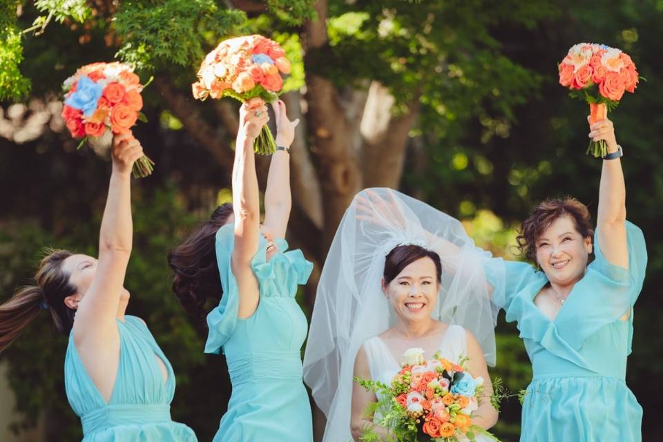 Coral and Turquoise Wedding