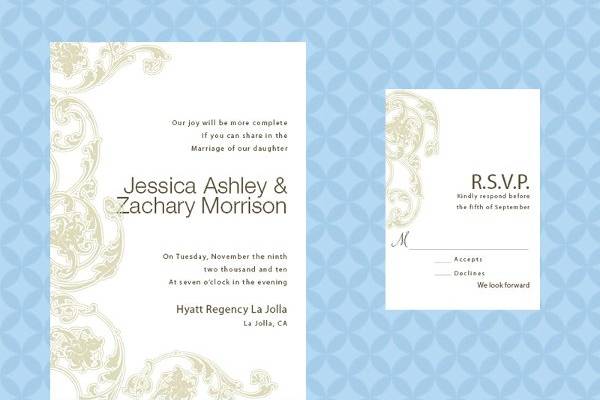 La Jolla Suite - Invite and RSVP card
www.thestudiodelmar.com