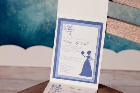 Beautiful Bridal Shower Pocket fold invitation