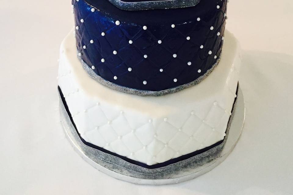 Navy & White Fondant