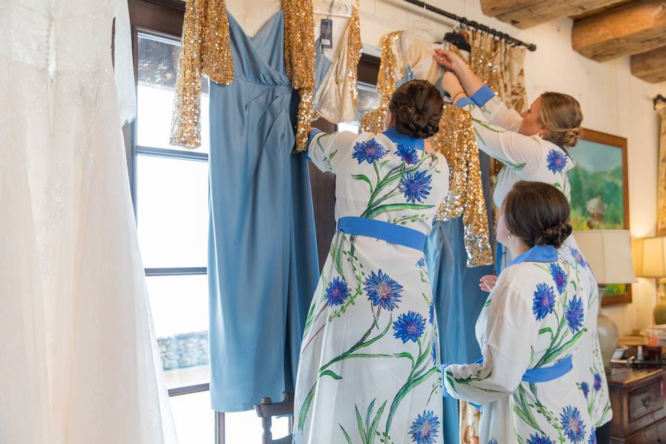 Custom Cornflower robe Wedding