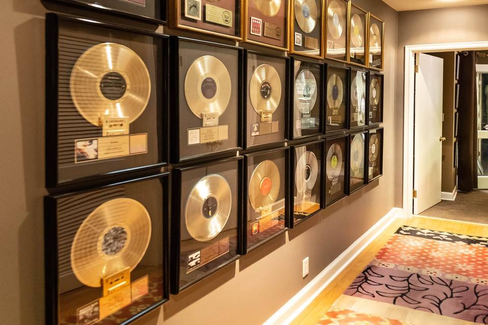 Gold record hallway