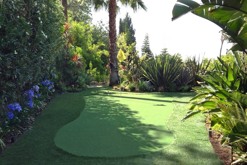 Golf hole in Hollywood Hills.