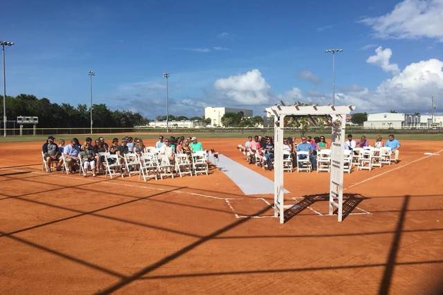Wedding ceremony setup