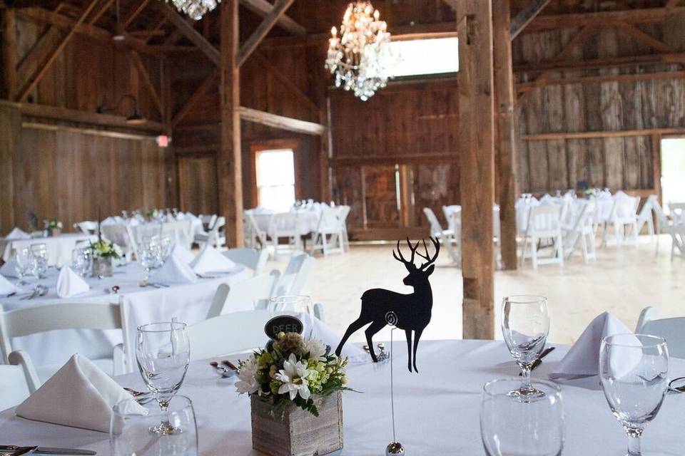 Wedding reception setup