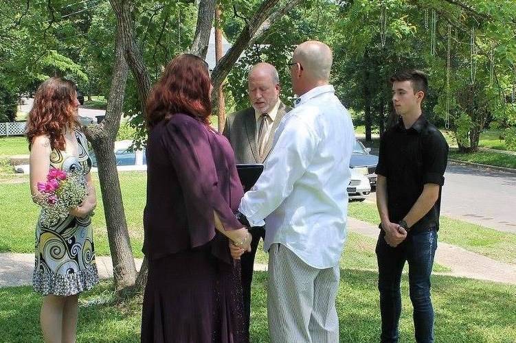 Couple getting married