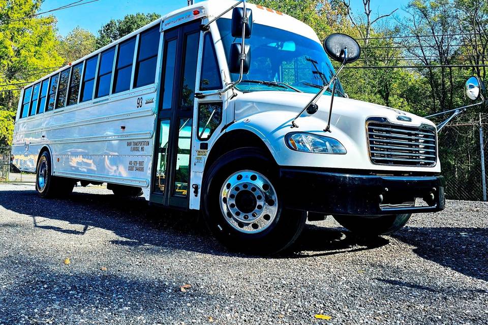 White School Bus