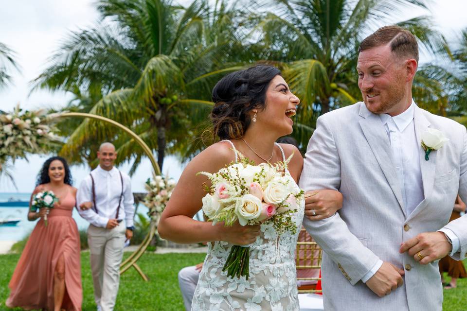 Couple ecstatic with joy!