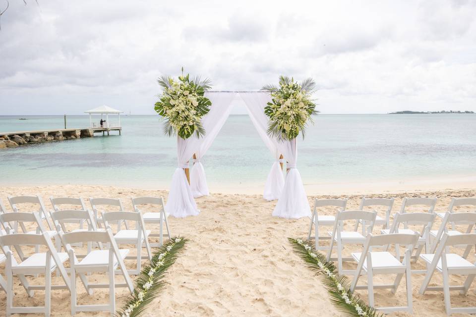 Wedding Arbor on Beach
