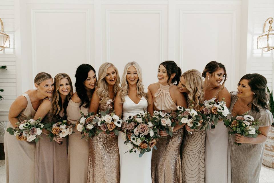 Bride and her Bridesmaids