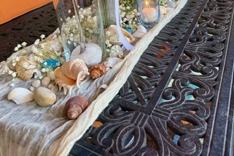 Shell & Candle Tablescape