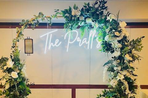 Green Floral Arch