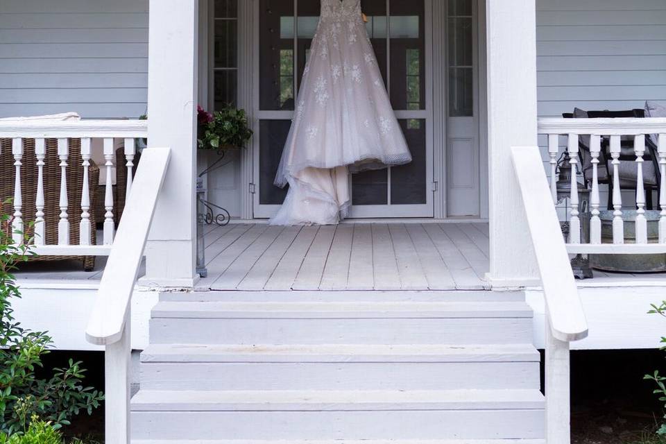 Wedding dress in front