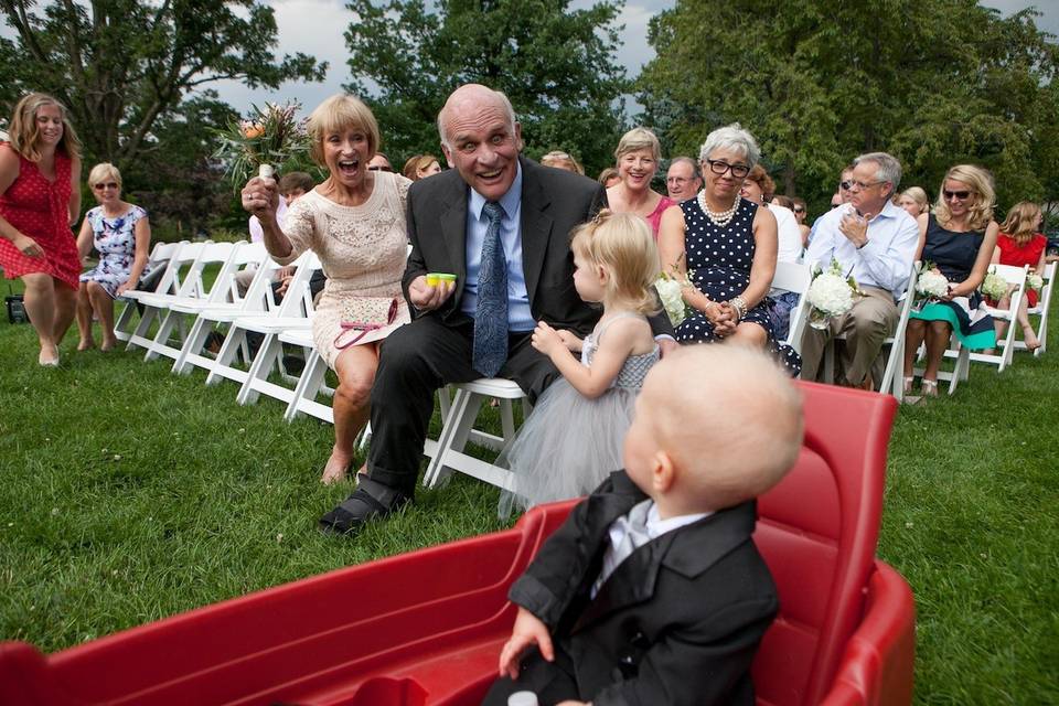 Boulder's Chautauqua Lawn wedding ceremony.