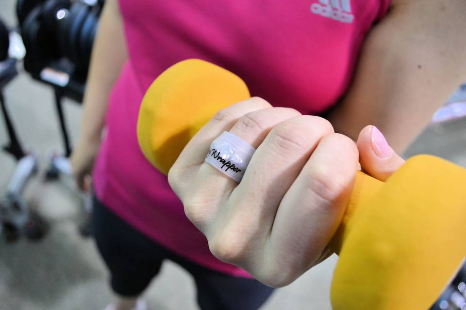 Wear Ring Wrapper when you work out to protect your ring from scratches and damage.