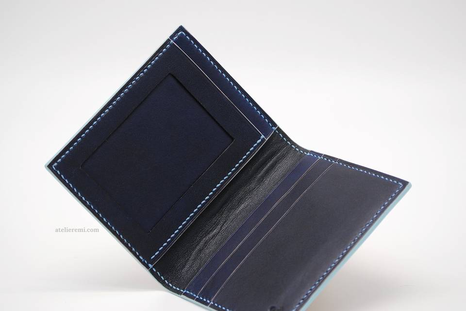 Custom, bi-fold card holder