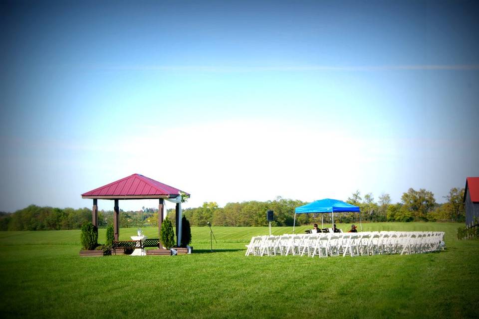 Wedding ceremony setup