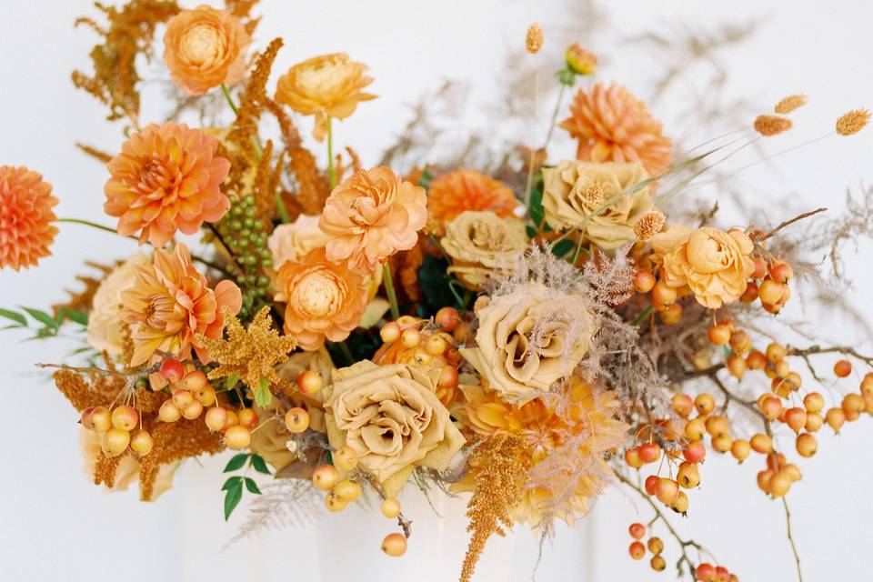 Fall floral arrangement