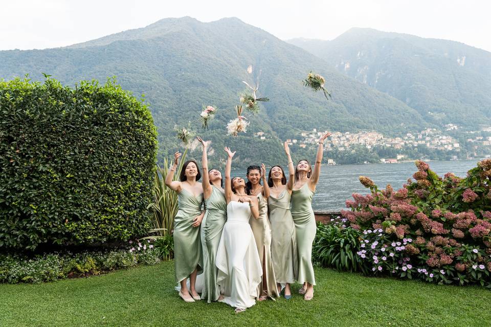 Bride and Bridesmaids