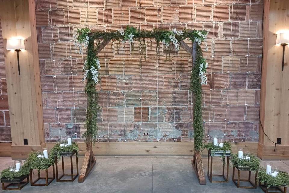 Reclaimed wooden arch