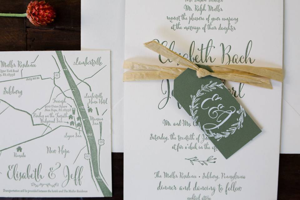 Cute and rustic invitation idea