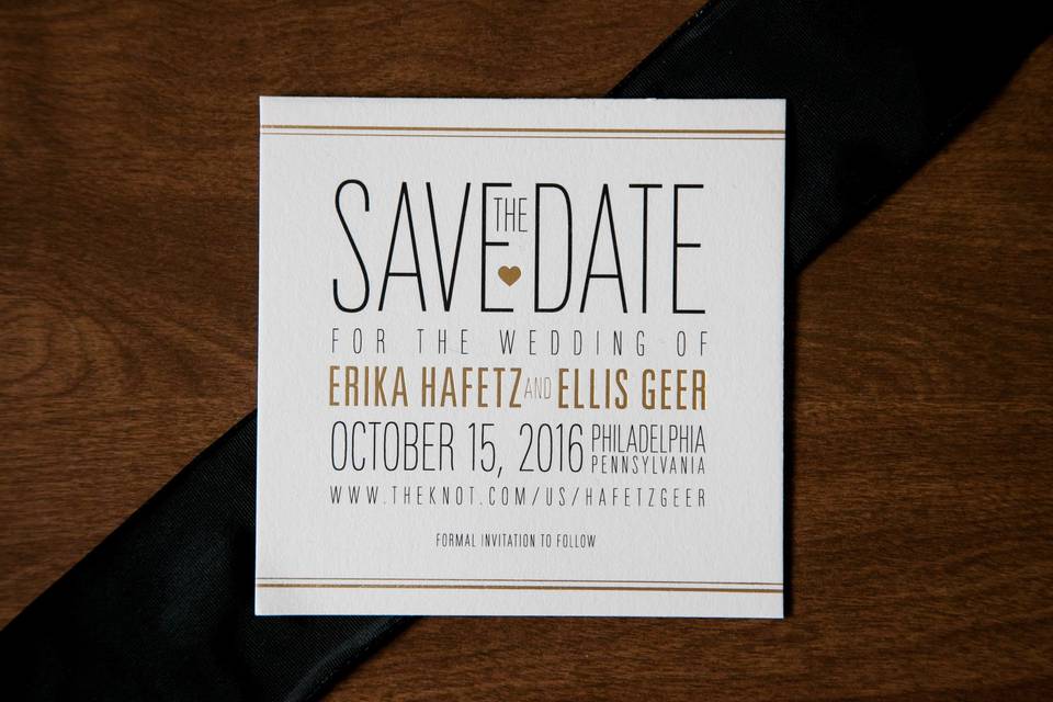 Unique square invitation layout