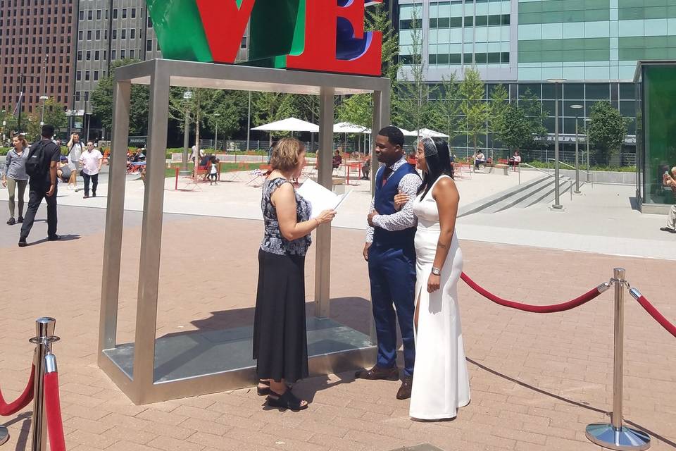 LOVE park wedding