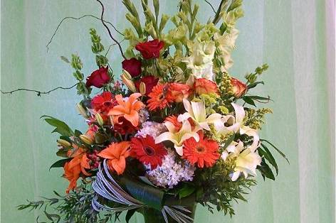 Large Garden Vase in Summer Colors