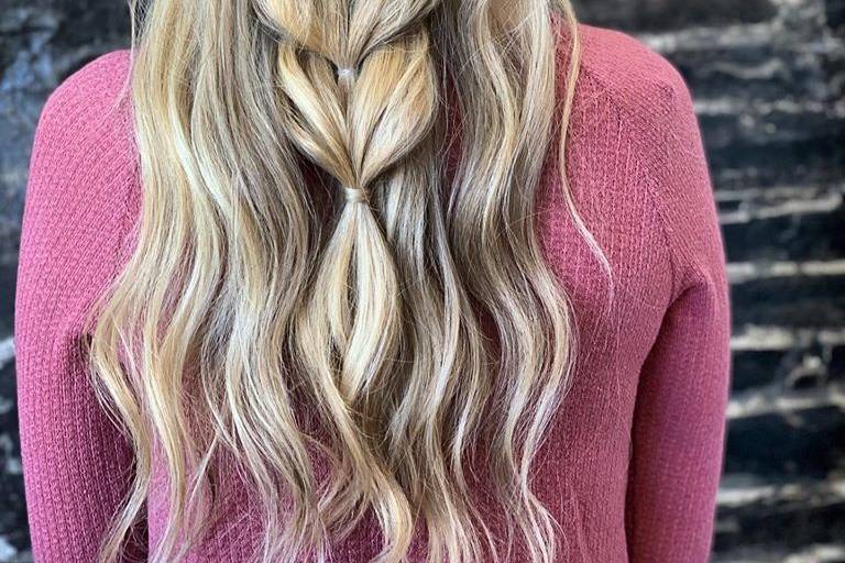 Braided half-updo