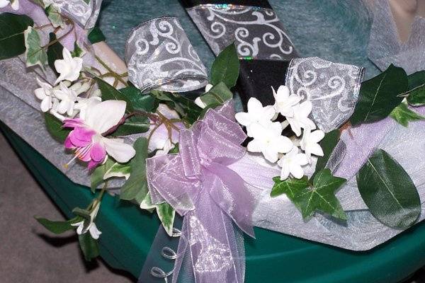 Decorated Wagon - This was for a tiny little flower girl.