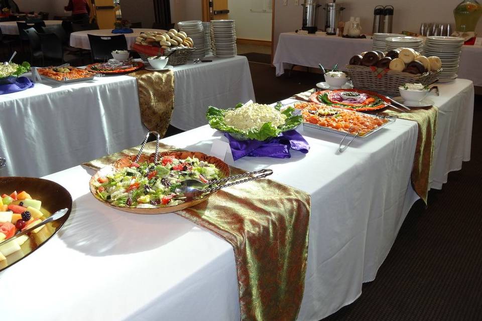 Buffet table