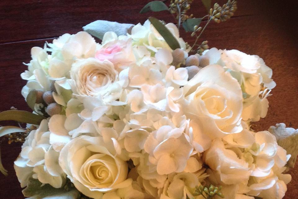 White rose bouquet